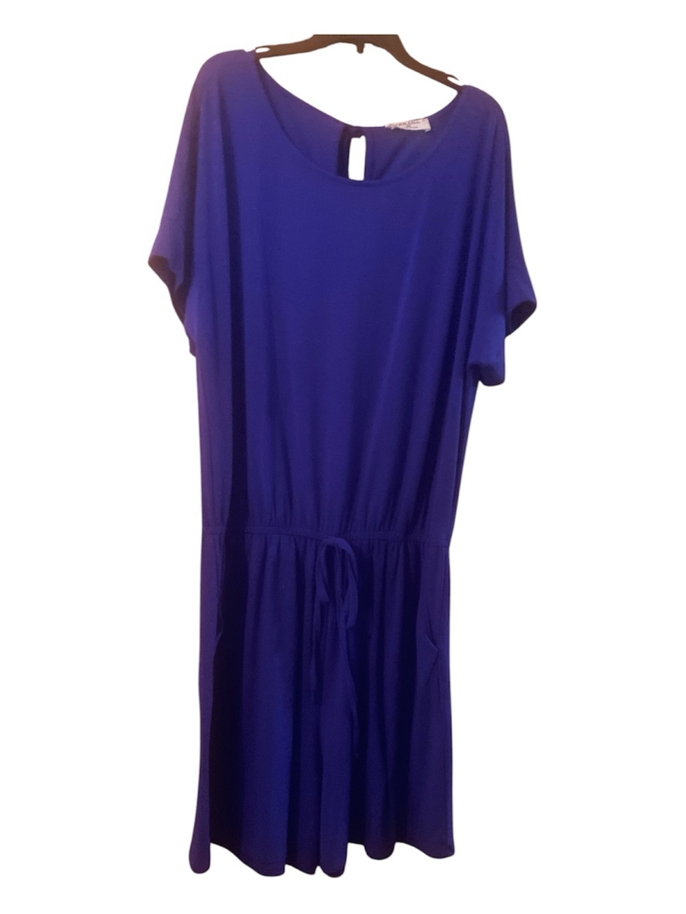 Women's Royal Blue Tie-Waist Romper Shorts